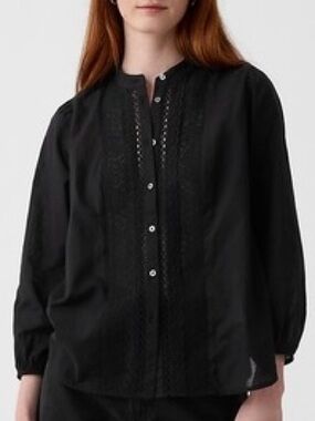 GAP Lace Shirt in True Black | XL | GUC